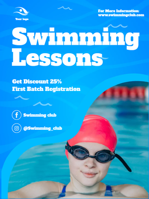 Custom Outdoor Yard Signs Multiple Sizes Swimming Lessons