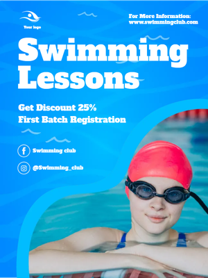Custom Outdoor Yard Signs Multiple Sizes Swimming Lessons