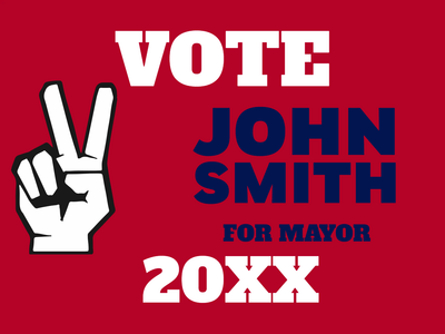 Custom Outdoor Yard Signs Multiple Sizes Smith for Mayor
