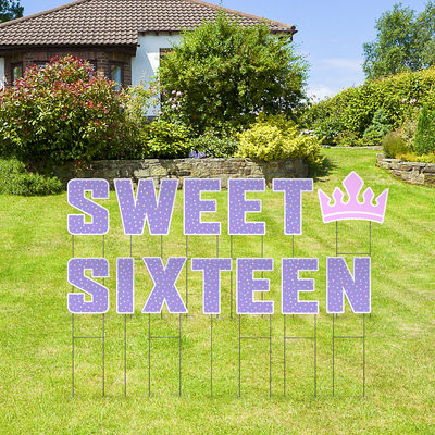 Custom Outdoor Yard Signs Multiple Sizes Yard Letters Sweet Sixteen