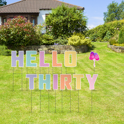 Custom Outdoor Yard Signs Multiple Sizes Yard Letters Hello Thirty