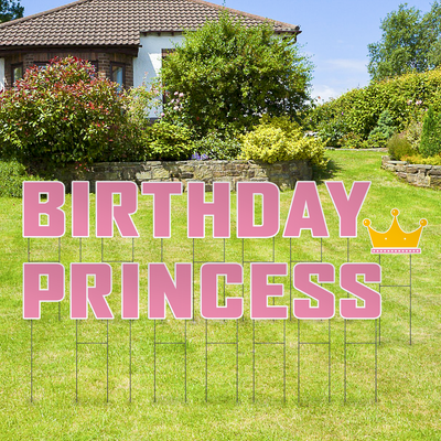 Custom Outdoor Yard Signs Multiple Sizes Yard Letters Birthday Princess