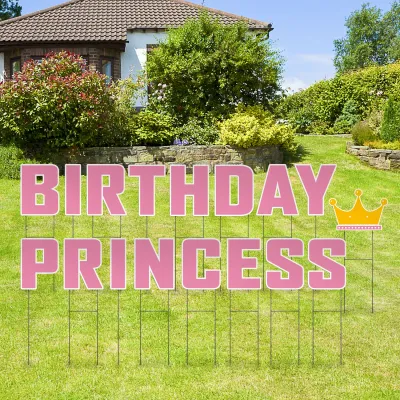 Custom Outdoor Yard Signs Multiple Sizes Yard Letters Birthday Princess