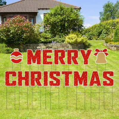 Custom Outdoor Yard Signs Multiple Sizes Yard Letters Merry Christmas