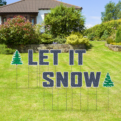 Custom Outdoor Yard Signs Multiple Sizes Yard Letters Let It Snow