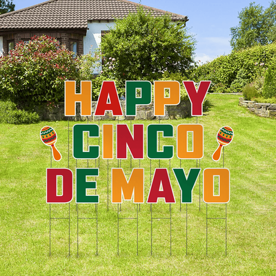 Custom Outdoor Yard Signs Multiple Sizes Yard Letters Happy Cinco De Mayo