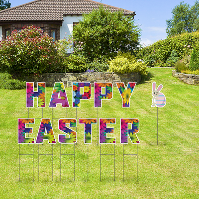Custom Outdoor Yard Signs Multiple Sizes Yard Letters Happy Easter