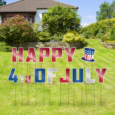Custom Outdoor Yard Signs Multiple Sizes Yard Letters Happy 4th Of July
