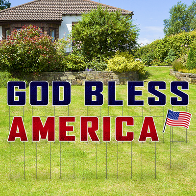 Custom Outdoor Yard Signs Multiple Sizes Yard Letters God Bless America