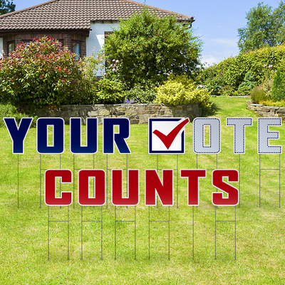 Custom Outdoor Yard Signs Multiple Sizes Yard Letters Your Vote Counts