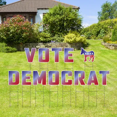 Custom Outdoor Yard Signs Multiple Sizes Yard Letters Vote Democrat