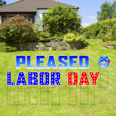 Custom Outdoor Yard Signs Multiple Sizes Yard Letters Pleased Labor Day