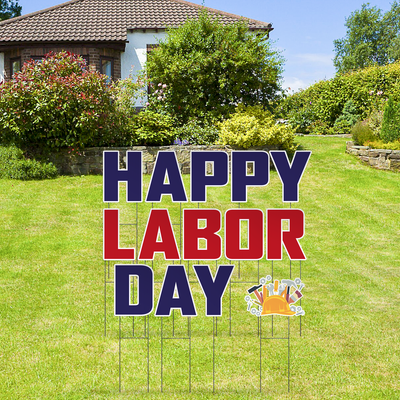 Custom Outdoor Yard Signs Multiple Sizes Yard Letters Happy Labor Day