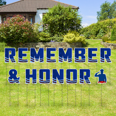 Custom Outdoor Yard Signs Multiple Sizes Yard Letters Remember & Honor
