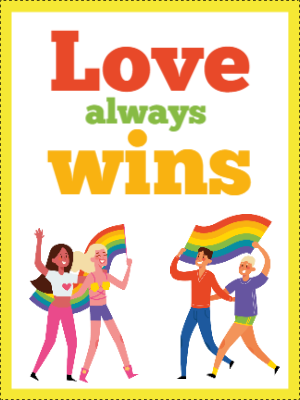 Custom Outdoor Yard Signs Multiple Sizes Love Always Wins