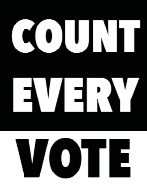 Custom Outdoor Yard Signs Multiple Sizes Count Every Vote