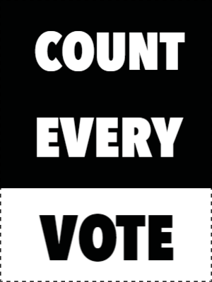 Custom Outdoor Yard Signs Multiple Sizes Count Every Vote