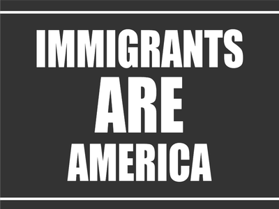 Custom Outdoor Yard Signs Multiple Sizes Immigrants Area America