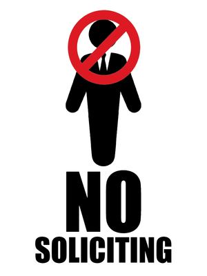 Custom Outdoor Yard Signs Multiple Sizes No To Soliciting