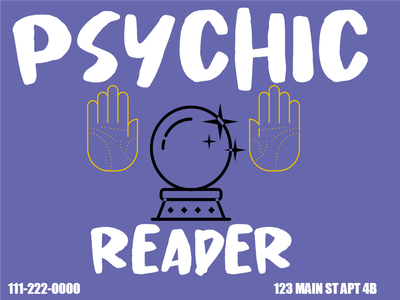 Custom Outdoor Yard Signs Multiple Sizes Psychic Reader