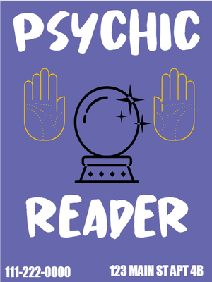 Custom Outdoor Yard Signs Multiple Sizes Psychic Reader