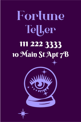 Custom Outdoor Yard SignsCustom Outdoor Yard Signs Multiple Sizes Fortune Teller   Multiple Sizes Fortune Teller