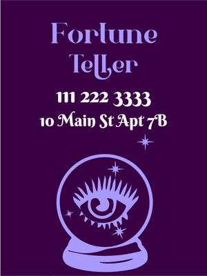 Custom Outdoor Yard SignsCustom Outdoor Yard Signs Multiple Sizes Fortune Teller   Multiple Sizes Fortune Teller