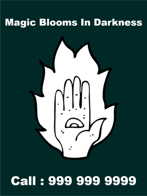 Custom Outdoor Yard Signs Multiple Sizes Magic Blooms in Darkness
