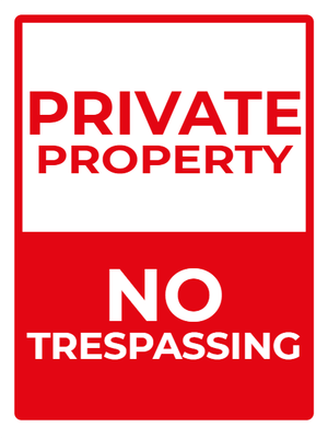 Custom Outdoor Yard Signs Multiple Sizes Private Property
