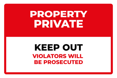 Custom Outdoor Yard Signs Multiple Sizes Violators Will Be Prosecuted