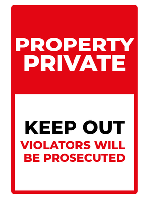Custom Outdoor Yard Signs Multiple Sizes Violators Will Be Prosecuted