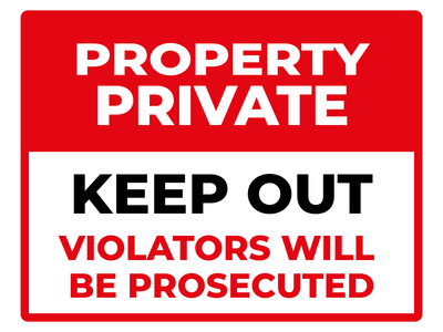 Custom Outdoor Yard Signs Multiple Sizes Violators Will Be Prosecuted