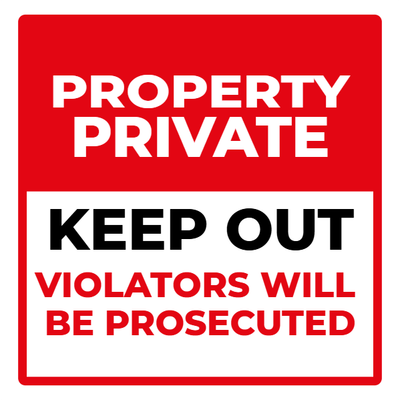 Custom Outdoor Yard Signs Multiple Sizes Violators Will Be Prosecuted