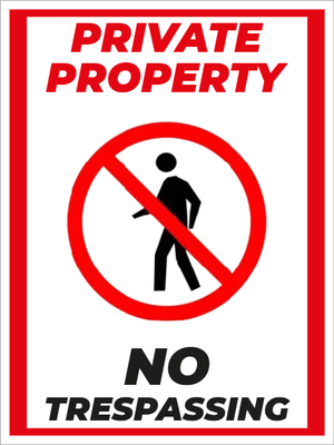 Custom Outdoor Yard Signs Multiple Sizes No Trespassing