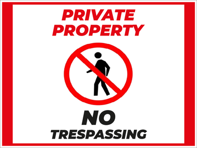 Custom Outdoor Yard Signs Multiple Sizes No Trespassing