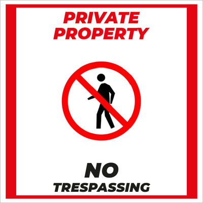 Custom Outdoor Yard Signs Multiple Sizes No Trespassing