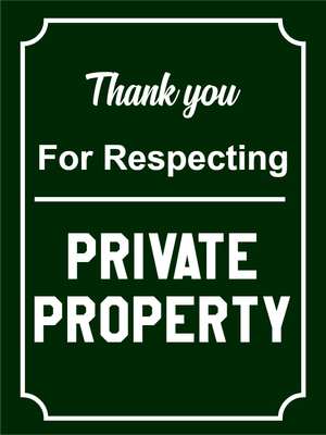 Custom Outdoor Yard Signs Multiple Sizes Thank You for Respecting
