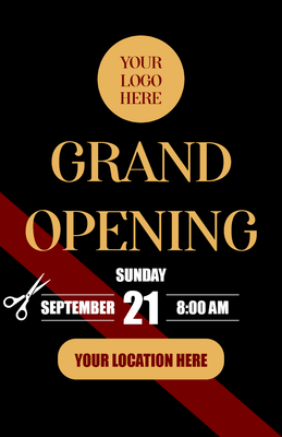 Custom Posters Multiple Sizes Grand Opening