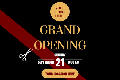 Custom Posters Multiple Sizes Grand Opening