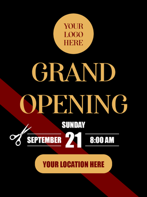 Custom Posters Multiple Sizes Grand Opening