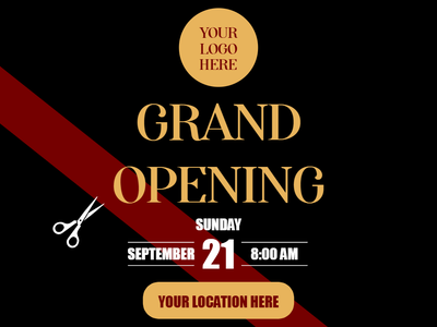 Custom Posters Multiple Sizes Grand Opening