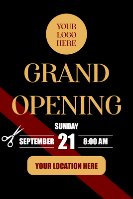 Custom Posters Multiple Sizes Grand Opening