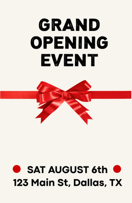 Custom Posters Multiple Sizes Grand Opening Event