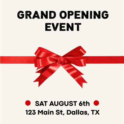 Custom Posters Multiple Sizes Grand Opening Event