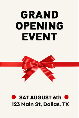 Custom Posters Multiple Sizes Grand Opening Event