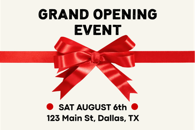 Custom Posters Multiple Sizes Grand Opening Event