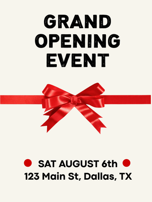 Custom Posters Multiple Sizes Grand Opening Event