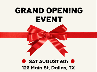Custom Posters Multiple Sizes Grand Opening Event