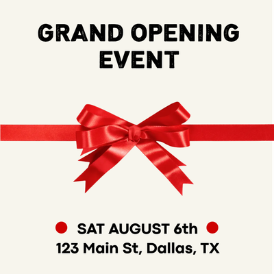 Custom Posters Multiple Sizes Grand Opening Event