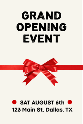 Custom Posters Multiple Sizes Grand Opening Event